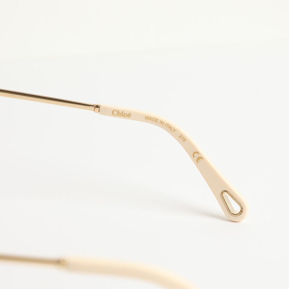 CHLOE Oversize Gold and Pink Carlina Petite Gradient Sunglasses w/ Case - Picture 10 of 10